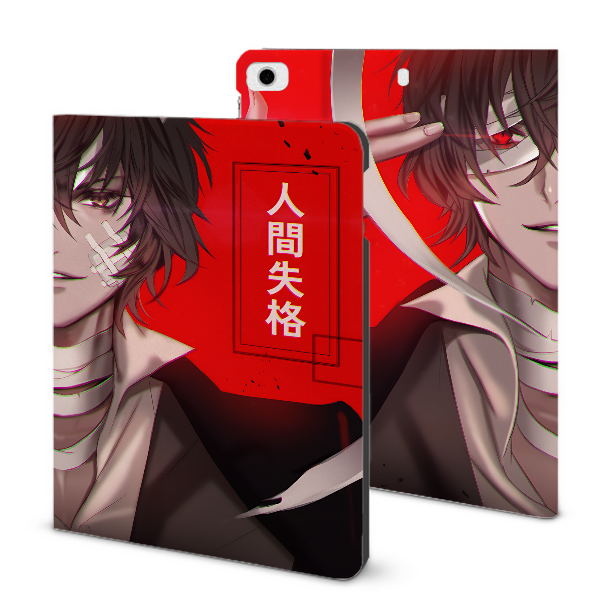 （画像用） 文豪ストレイドッグス Bungo Stray Dogs IPad ケース ブック型 PUレザー TPU 耐衝撃 軽量 薄型 ペン収納なし 全面保護 IPad 各モデル対応